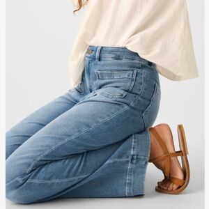 Faherty Stretch Terry Slim Wide Leg Pant Jeans